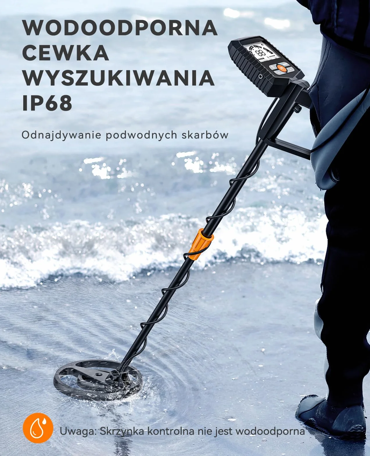 SUNPOW Profesjonalny Wykrywacz Metali dla Dorosłych i Dzieci – Ulepszony Chip, Wysoka Dokładność, 4 Tryby (All Metal, Notch, Pinpoint, Memory), LCD, Zestaw Kompletny