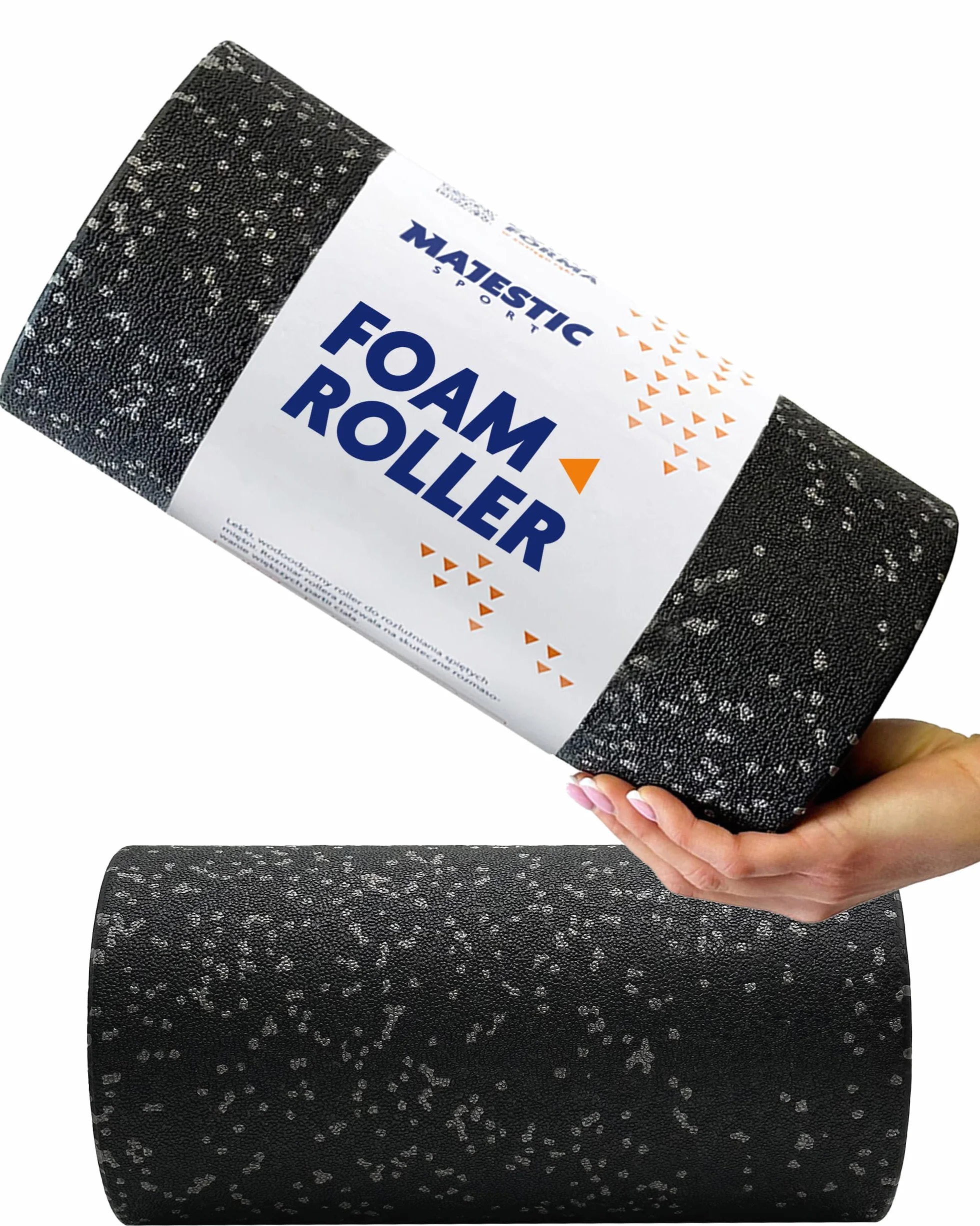 Duży wałek do masażu z pianki EPP 29,5 x 15 cm średni stopień twardości