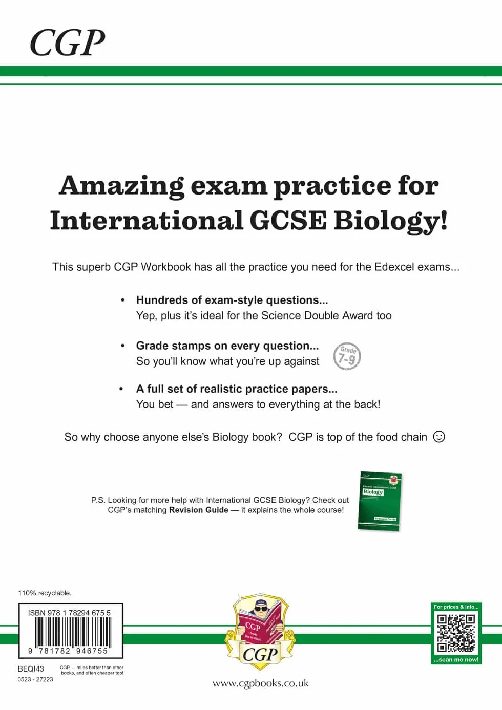 Edexcel International GCSE Biology Exam Practice Workbook (with Answers)
