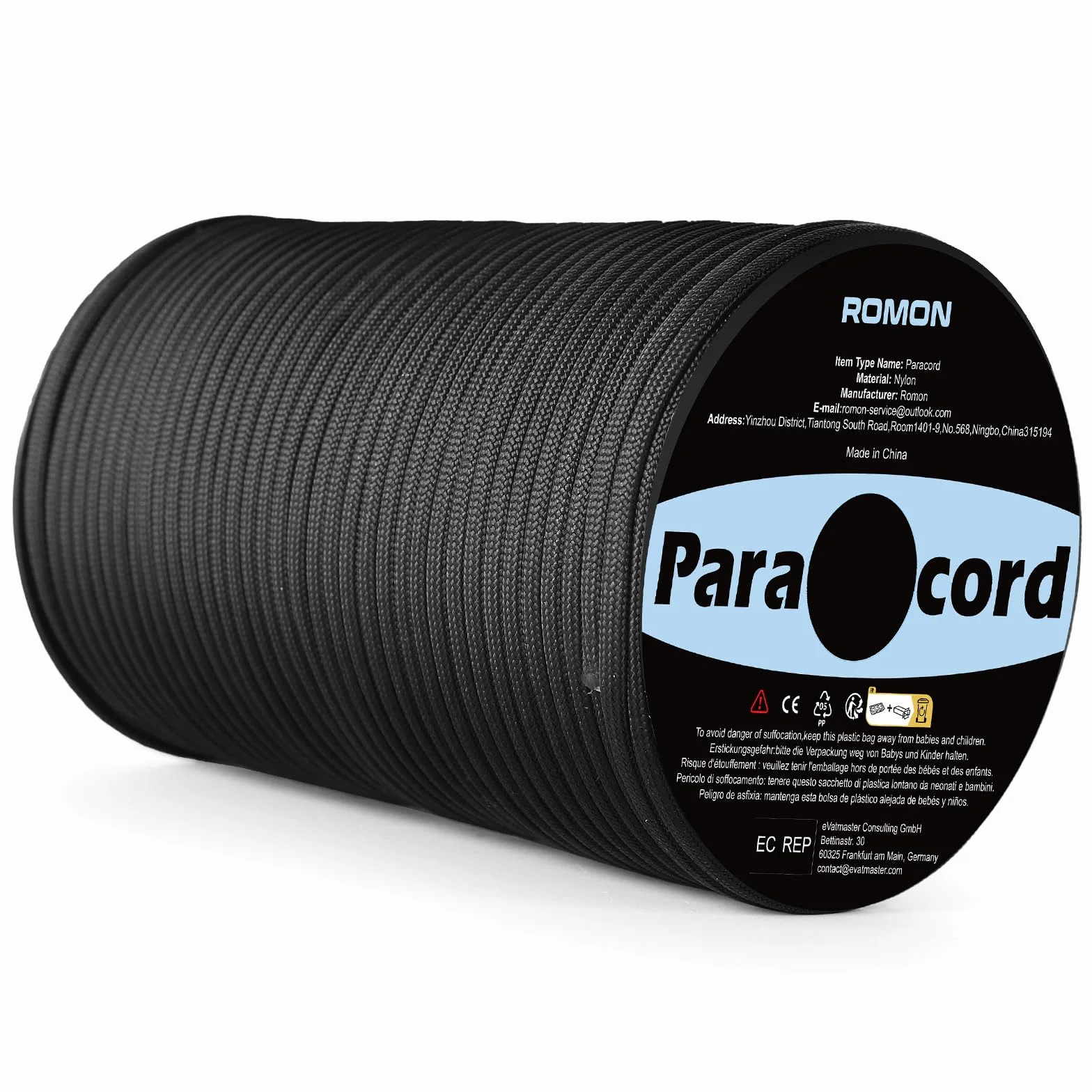 Romon Paracord 4 mm, 100 m linka Paracord, 9 rdzeni, linka paracord, linka odporna na rozerwanie, żagiel przeciwsłoneczny, nylon Paracord, survivalowy linka paracord, żyłka do survivalu, na kemping,