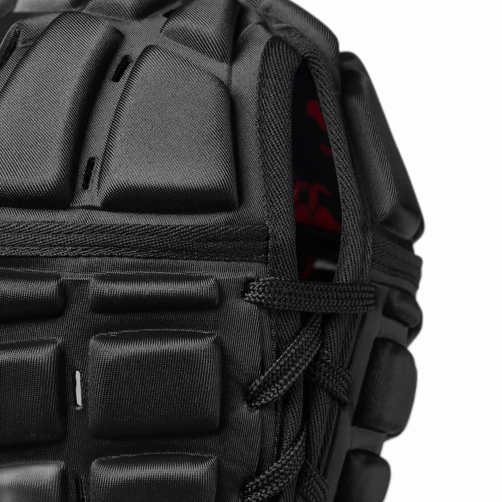 Canterbury Raze Headguard Goler Kask Unisex-Dorosły Czarny/Prawdziwy Czerwony XL