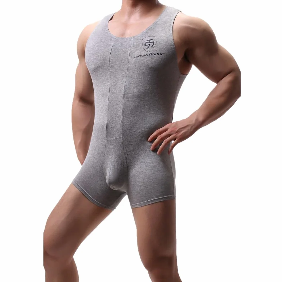 Męski kombinezon wrestling singlet bawełniany modal Leotard