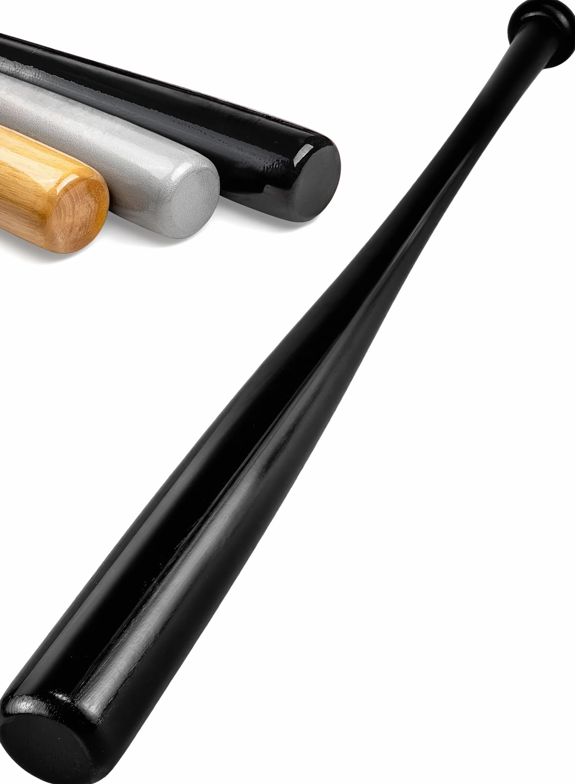 Redfield Kij baseballowy - ekologiczne lite drewno - 76 cm - 2 kolory do wyboru - czarny lub naturalne drewno