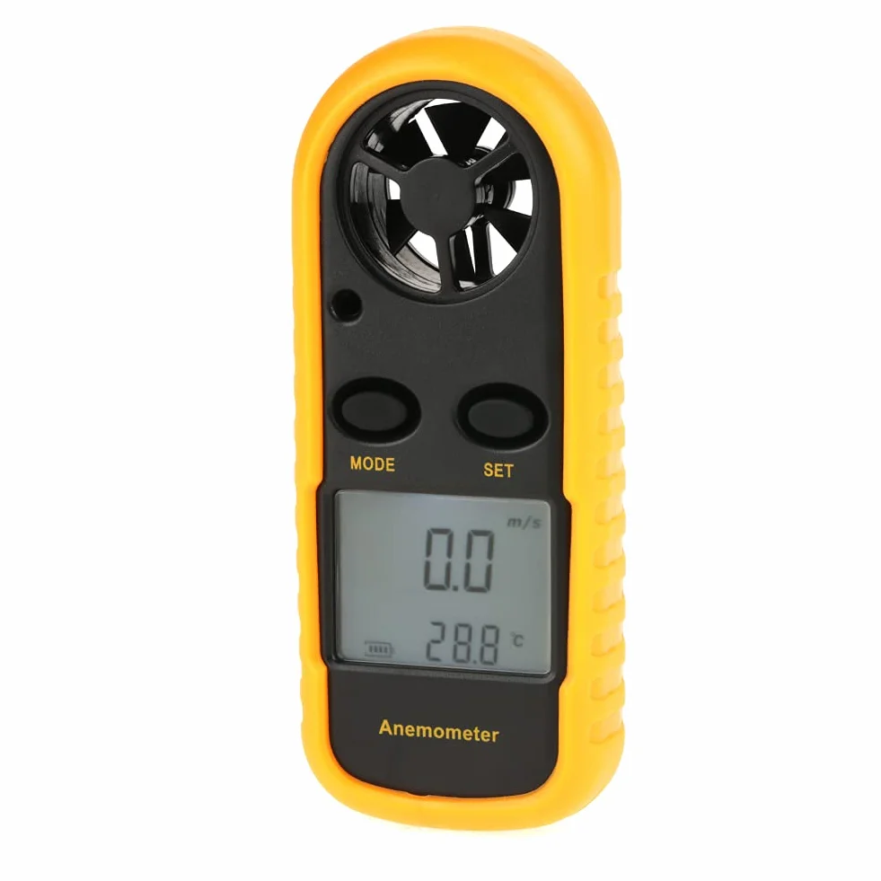 Przenośny Cyfrowy Anemometr, Wskaźniki Prędkości Wiatru Termometry Instrumenty Pogodowe Termometr Wskaźnik Prędkości Wiatru Miernik Prędkości Przepływu Powietrza Miernik Temperatury Termometr