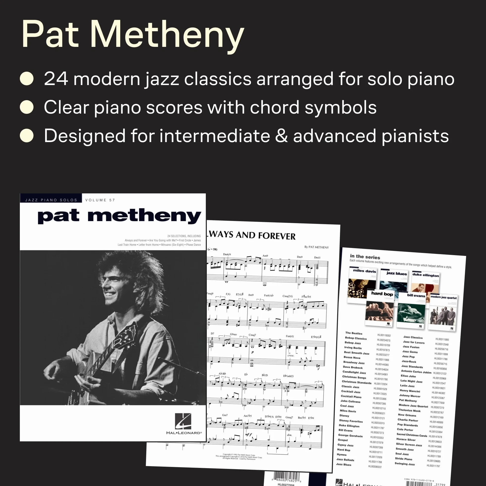 Pat Metheny: Jazz Piano Solos Series Volume 57