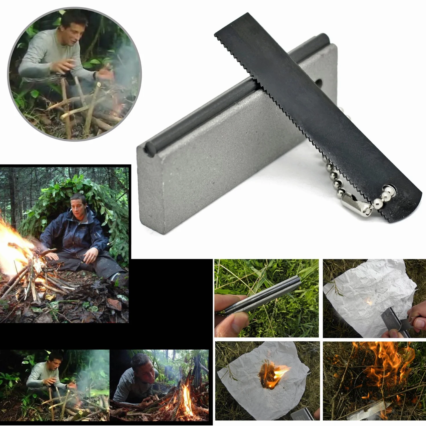 Stalowe krzesiwo magnezowe do 1500 zapłonów 7,5 cm survival