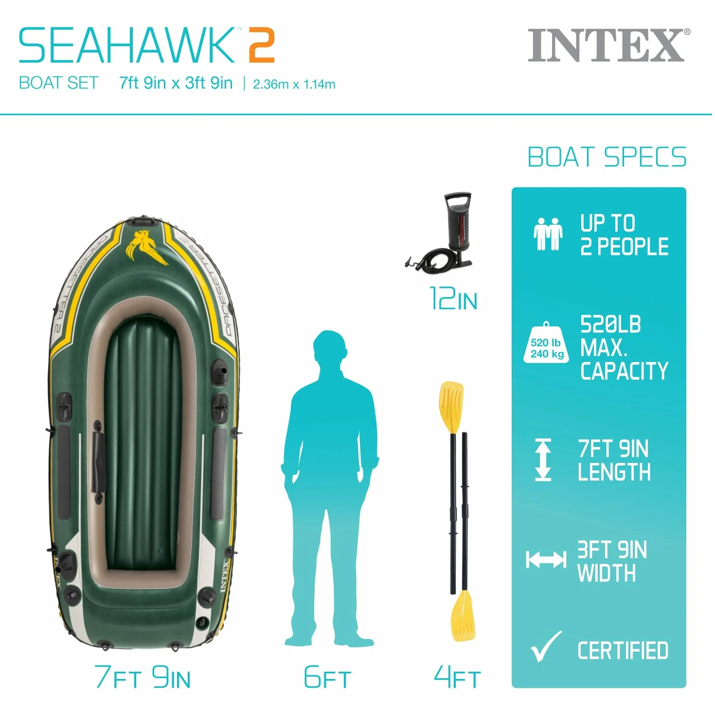 Intex Seahawk 2 Ponton 236 x 114 x 41 cm