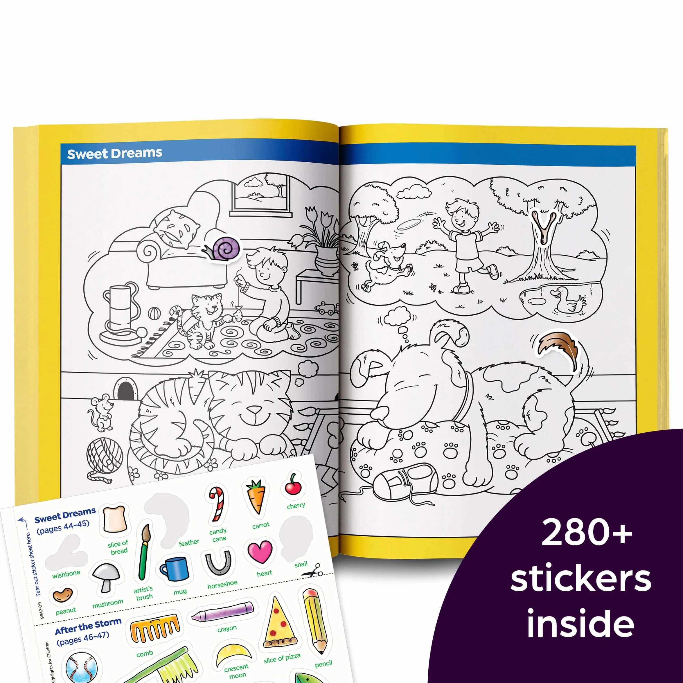 Pet Sticker Puzzles: Over 280 Stickers to Find Hidden Objects Within Cute Dogs, Cats and Other Pets, Animal Lover Sticker Activity Book for Kids 3 and Older
