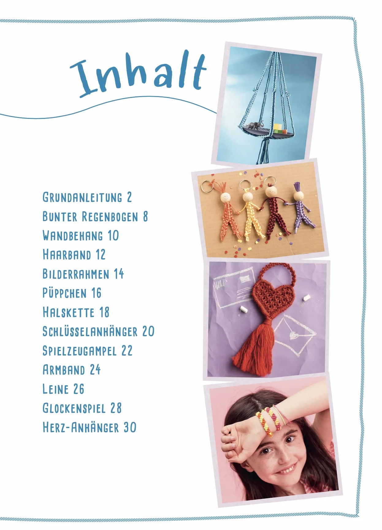 Kreativ-Set Makramee Kids: Buch mit Grundlagen und Anleitungen für tolle Makramee-Projekte, Garn in 4 Farben, Holzring und Schlüsselanhänger für Regenbogen und Schlüsselanhänger (Buch plus Material)