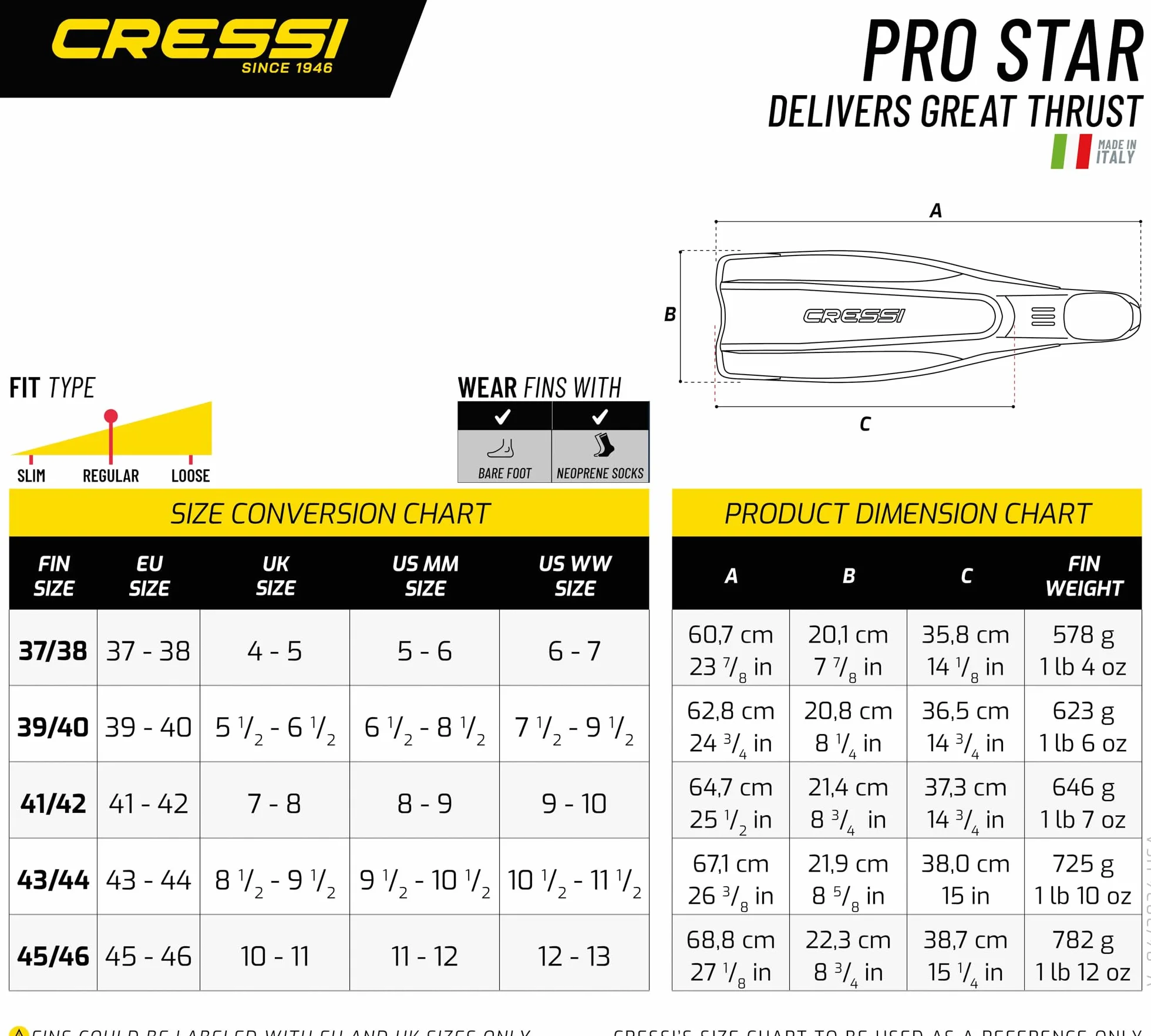 Cressi Pro Star Płetwy