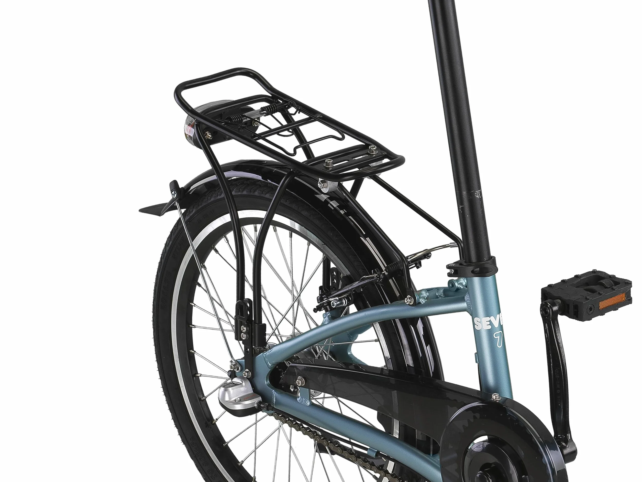 PACTO Seven Rower składany holenderski 27 cm aluminiowa rama 20 cali felgi aluminiowe 3 przekładnie Shimano Nexus hamulce tarczowe