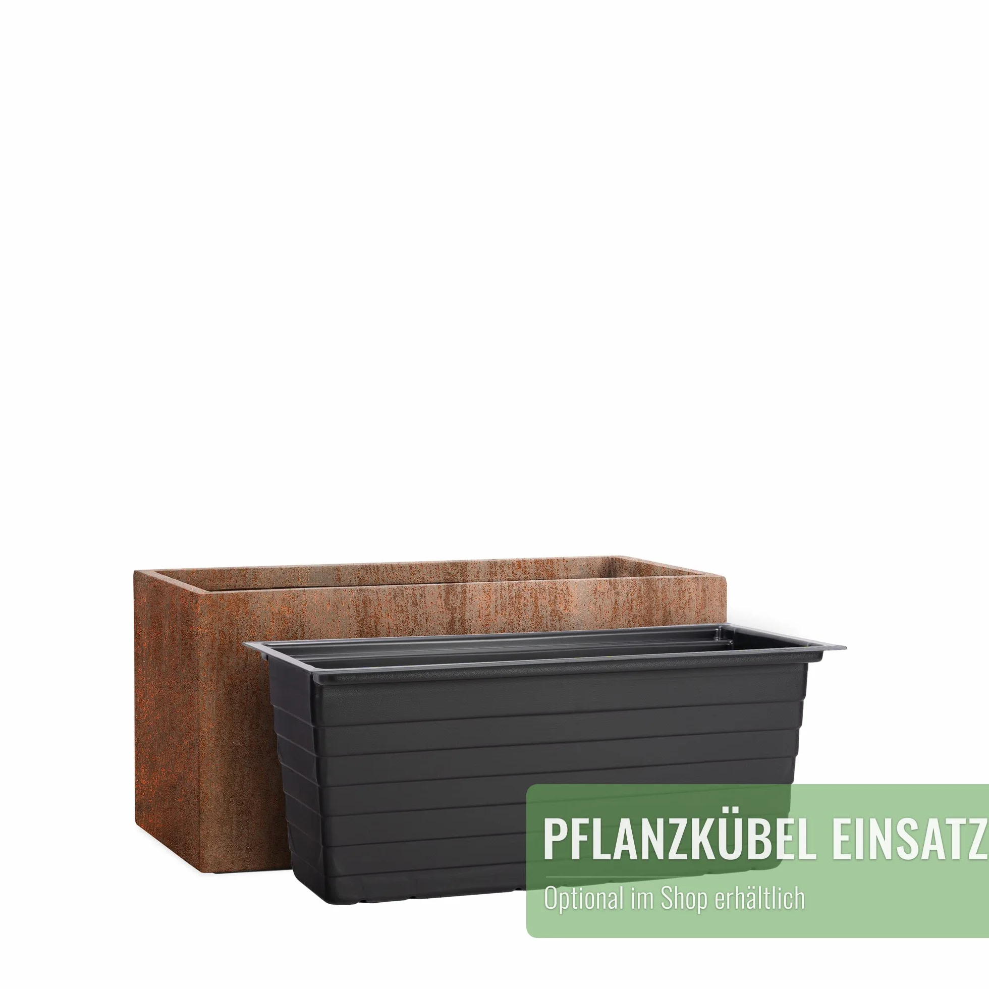 Pflanzwerk® Donica z włókna szklanego, tub, rdzawa, brązowa, 30 x 60 x 30 cm XXL *odporna na mróz* *ochrona przed promieniowaniem UV* * * towar wysokiej jakości