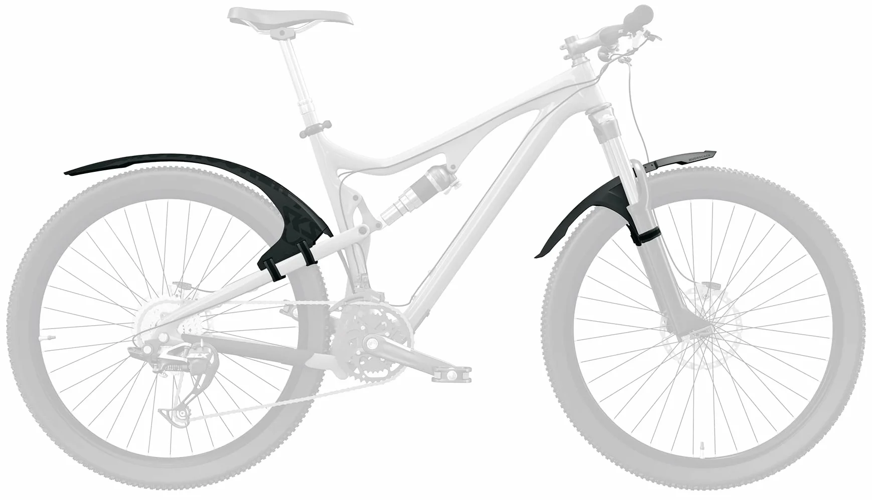SKS GERMANY MUDROCKER Błotnik do rowerów górskich 27,5"-29" (ochrona przed pryskaniem roweru z tworzywa sztucznego o wysokiej wydajności, łatwe mocowanie, wyprodukowano w Niemczech)