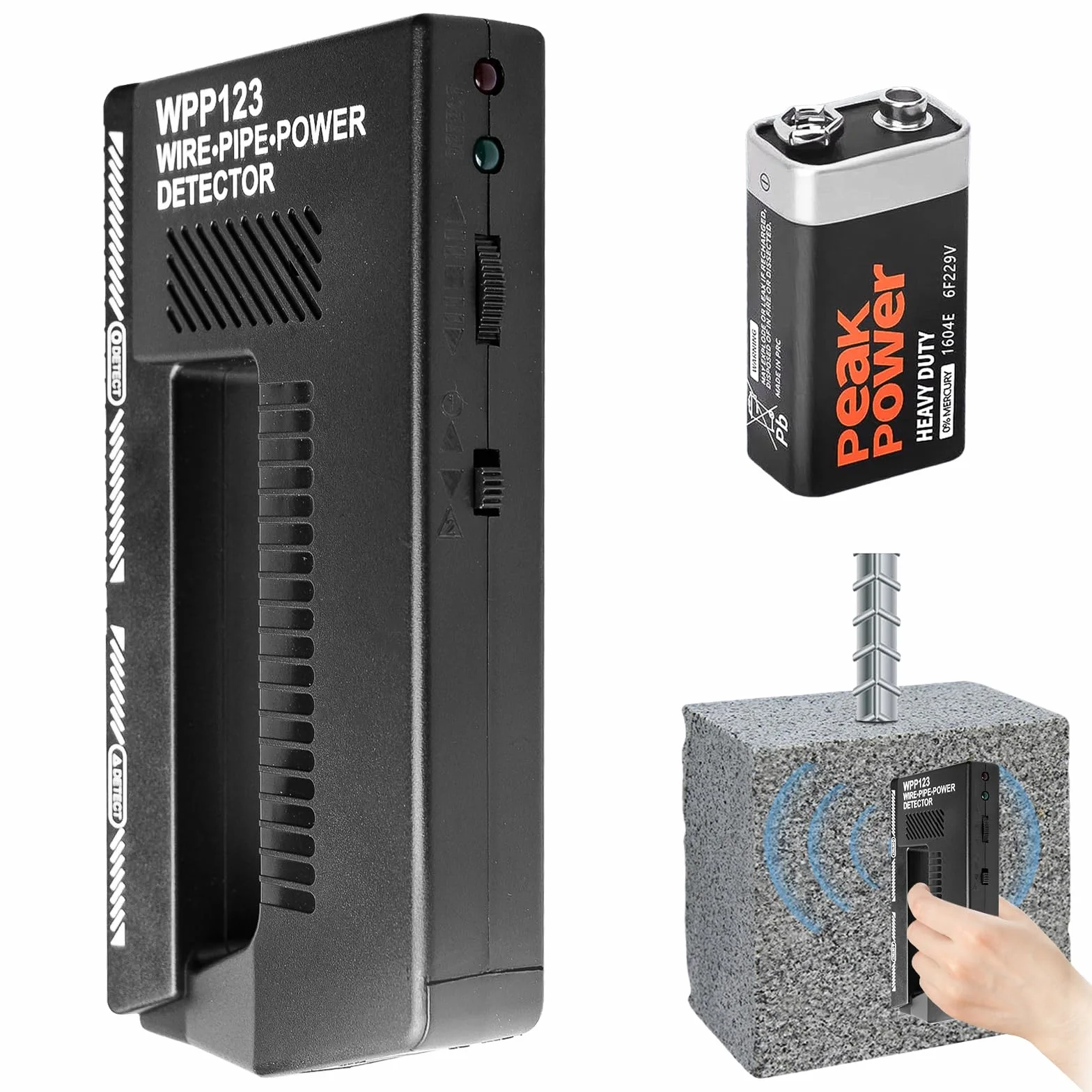 Leikurvo Wykrywacz Metalu, Wykrywacz Kabli, Stud Finder, Skaner Ścienny, Bardzo Czuły, Ręczny Wykrywacz Metalu do Ścian, Metalu, Kabli
