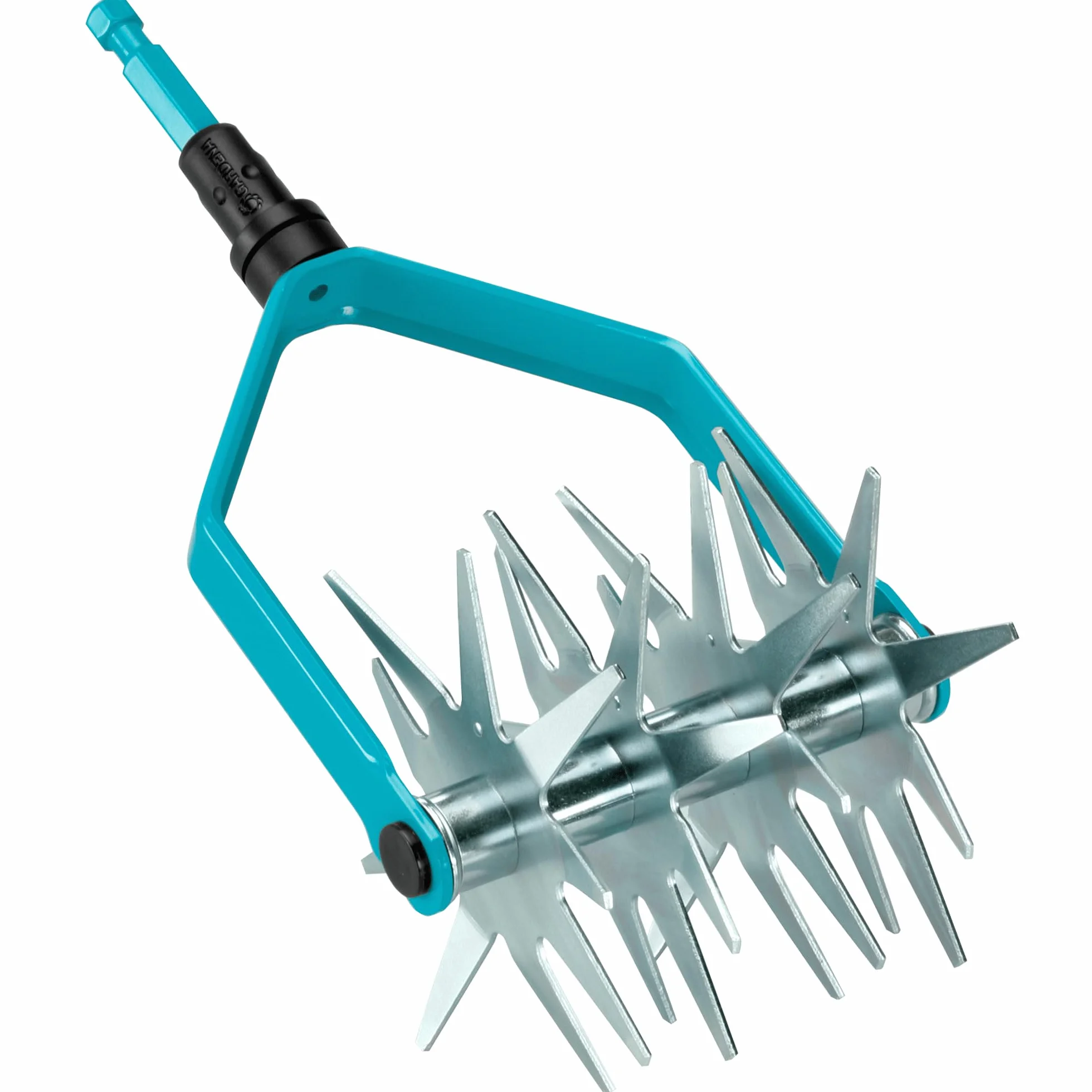 Gardena combisystem spulchniacz gwiazdkowy: spulchniacz ogrodowy, szerokość robocza 14 cm, z wysokiej jakości stali, powłoka z duroplastu, ocynkowane koła gwiazdkowe (3196-20)
