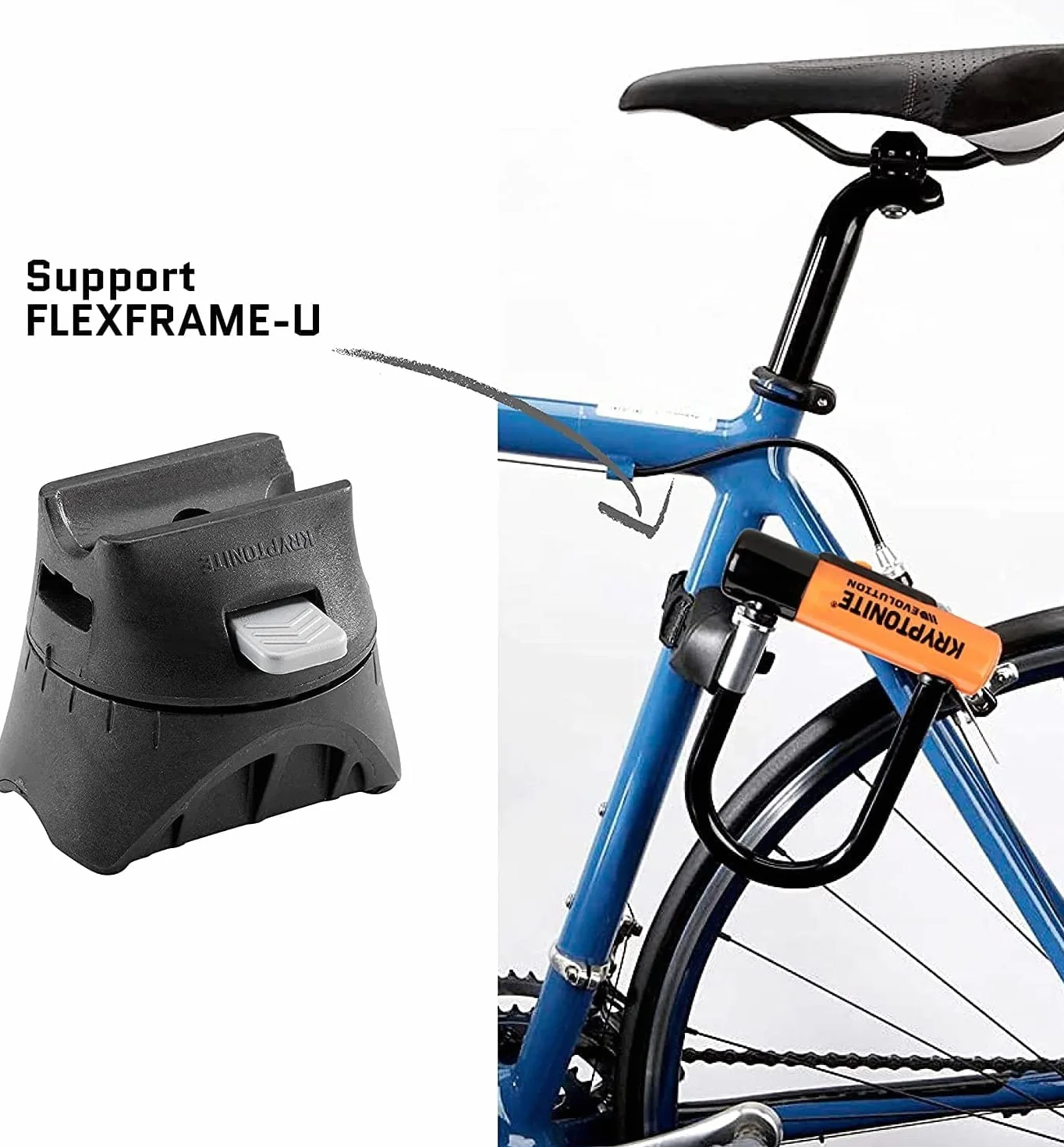Kryptonite Transit FlexFrame-U Uchwyt rowerowy do zapięć U-Lock 13-16 mm czarny