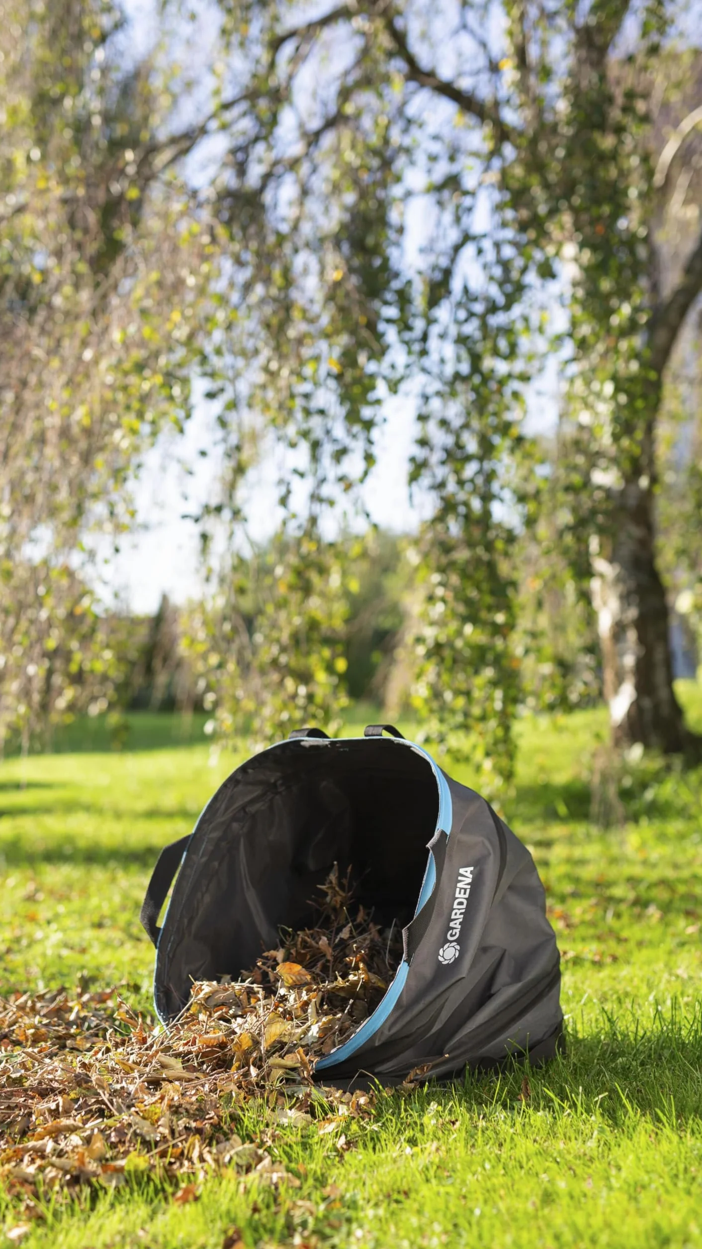 Gardena worek na odpady ogrodowe PopUp rozmiar M: Prostokątny, łatwy w obsłudze, składany worek na odpady do ogrodu, pojemność 130 l, do zbierania odpadów zielonych (11715-20)