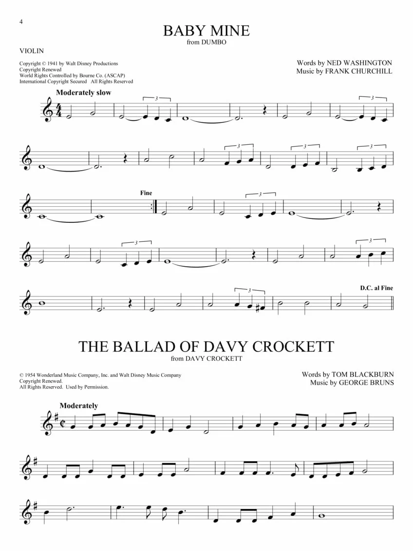101 disney songs for violin - violon