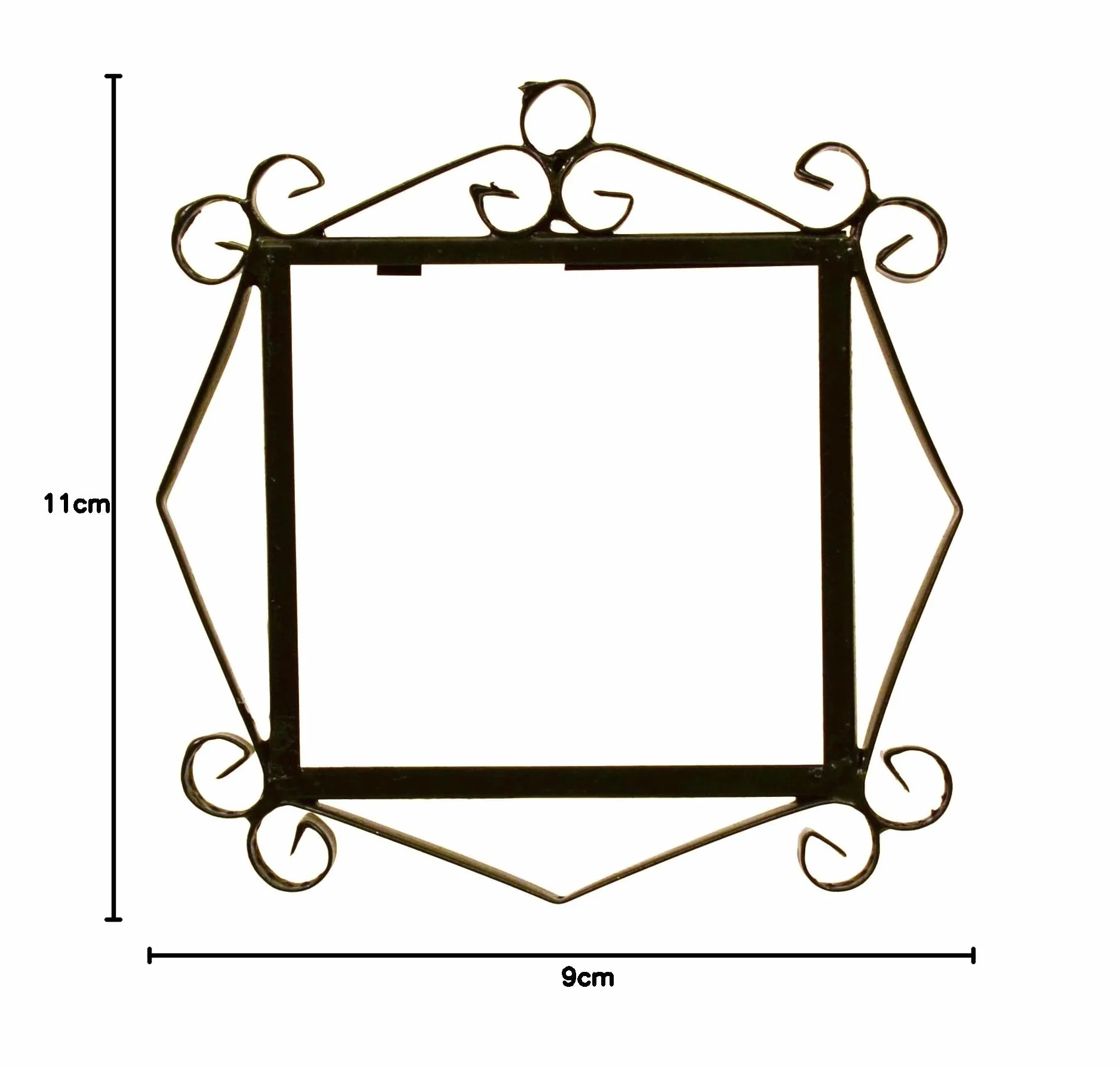 HERRAJE 2 litery kwiat/mozaika średni 10,9 cm x 11 cm stojak na płytki czarna metalowa rama