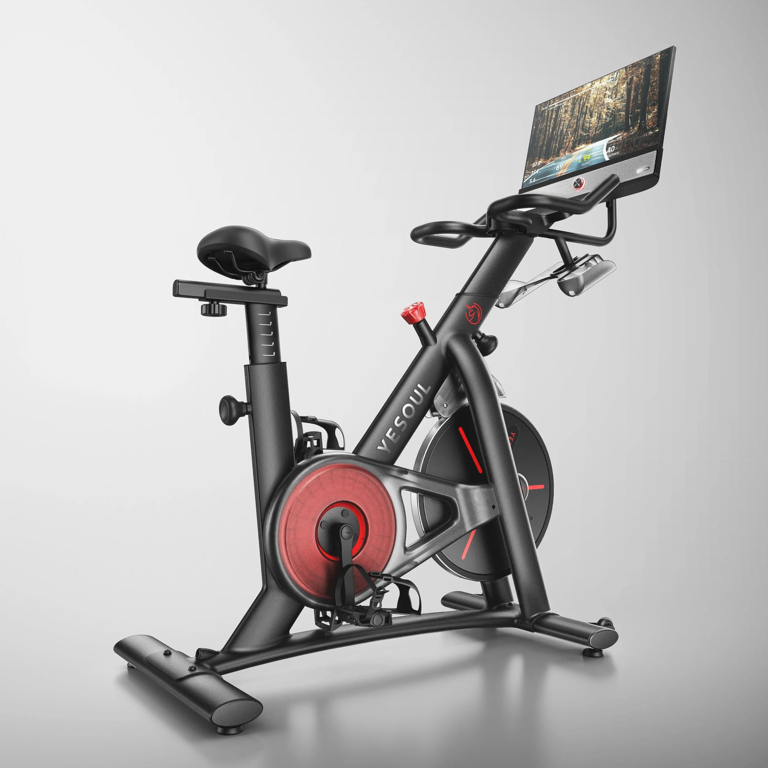 YESOUL G1M Plus trenażer domowy, cichy rower treningowy do treningu kardio z nowym ekranem FHD 21,5", oporem magnetycznym, dźwiękiem 360° i odbiciem ekranu
