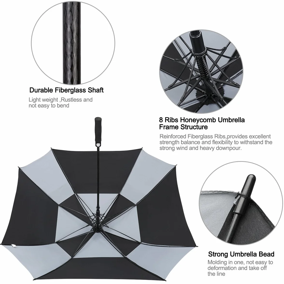 G4Free 152 cm automatycznie otwierany parasol golfowy podwójny baldachim kwadratowy parasol bardzo duży wentylowany wiatroszczelny kij parasole dla mężczyzn i kobiet
