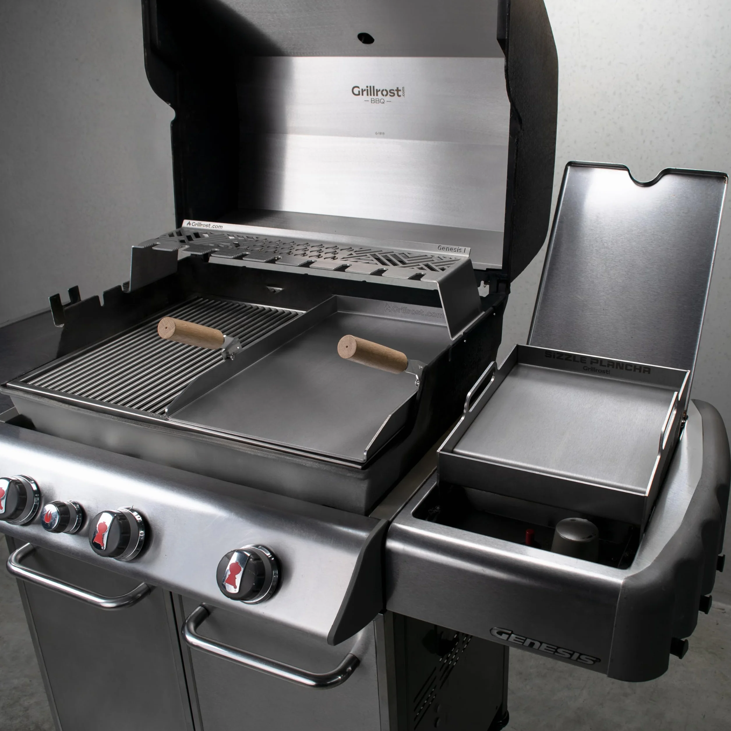 P³yta grillowa ze stali nierdzewnej | Plancha 45x34cm - pasuje do Weber Genesis I | 4mm lite