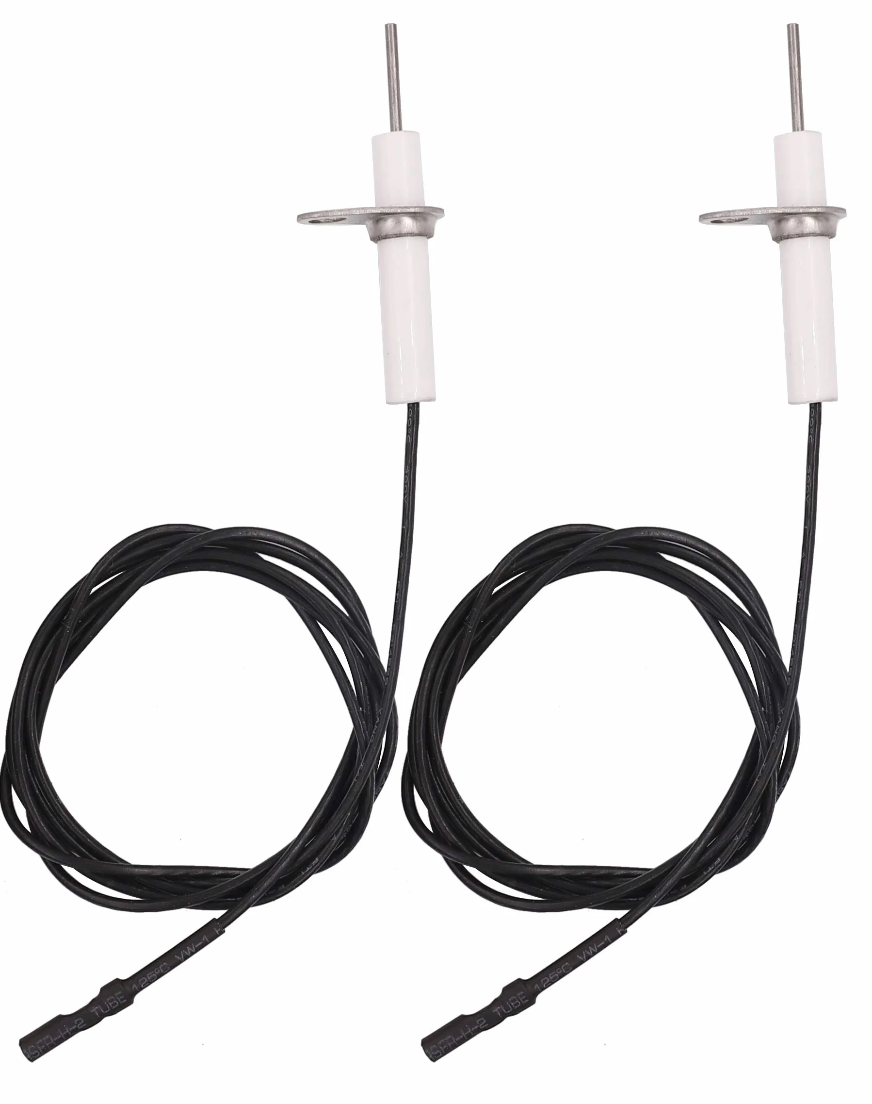 METER STAR 2 szt. 96,5 cm zamiennik zespołu drutu zapłonowego i elektrody ceramicznej, elektroda zapłonowa może samodzielnie zginać do palnika gazowego, ceramiczna świeca zapłonowa, zamiennik
