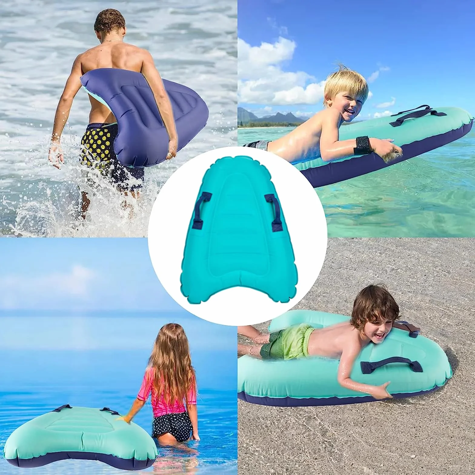 gotyou Nadmuchiwana deska surfingowa bodyboard z uchwytami dla dzieci dorosłych początkujących