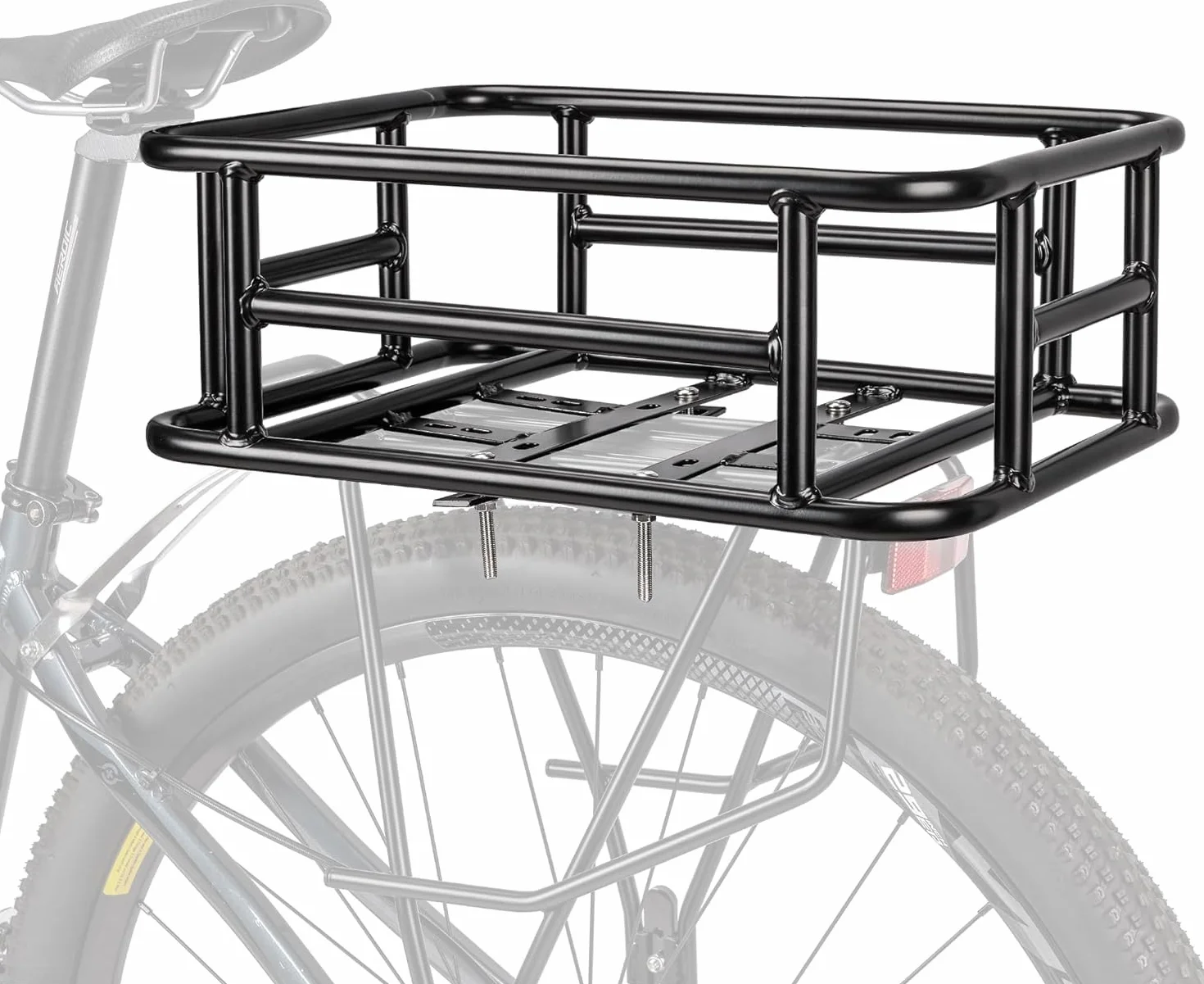CXWXC Kosz Rowerowy z Tyłu z Siatką Cargo i Wkładką, Nośność do 6 kg i Pojemność 10 l, Kosz Rowerowy na Rower, Rower Elektryczny