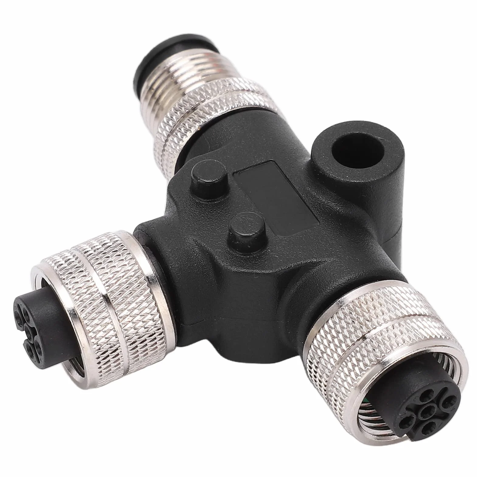 Złącze Trójnikowe dla NMEA 2000, Trójnik Złącze ABS + Metal T dla NMEA 2000 M12 Gwint 5 Pin IP67 Wodoodporny Dla Sieci Lowrance