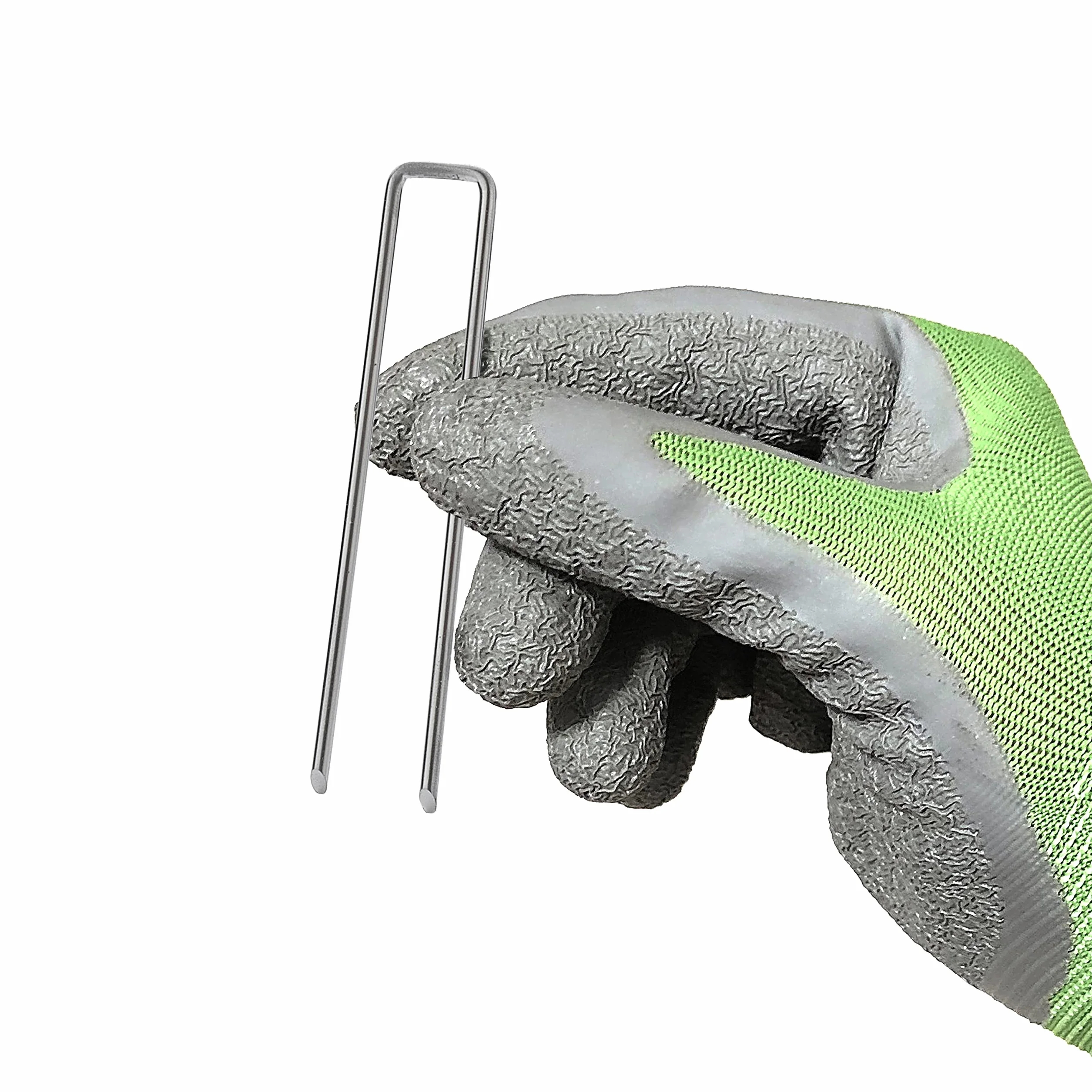 GardenMate - kotwy gruntowe ocynkowane 100 szt. - dł. 100 mm, szer. 13 mm, Ø 2,9 mm - kotwy mocujące ogrodowe z ocynkowanej stali - śledzie - do mocowania włókniny i sztucznych trawników