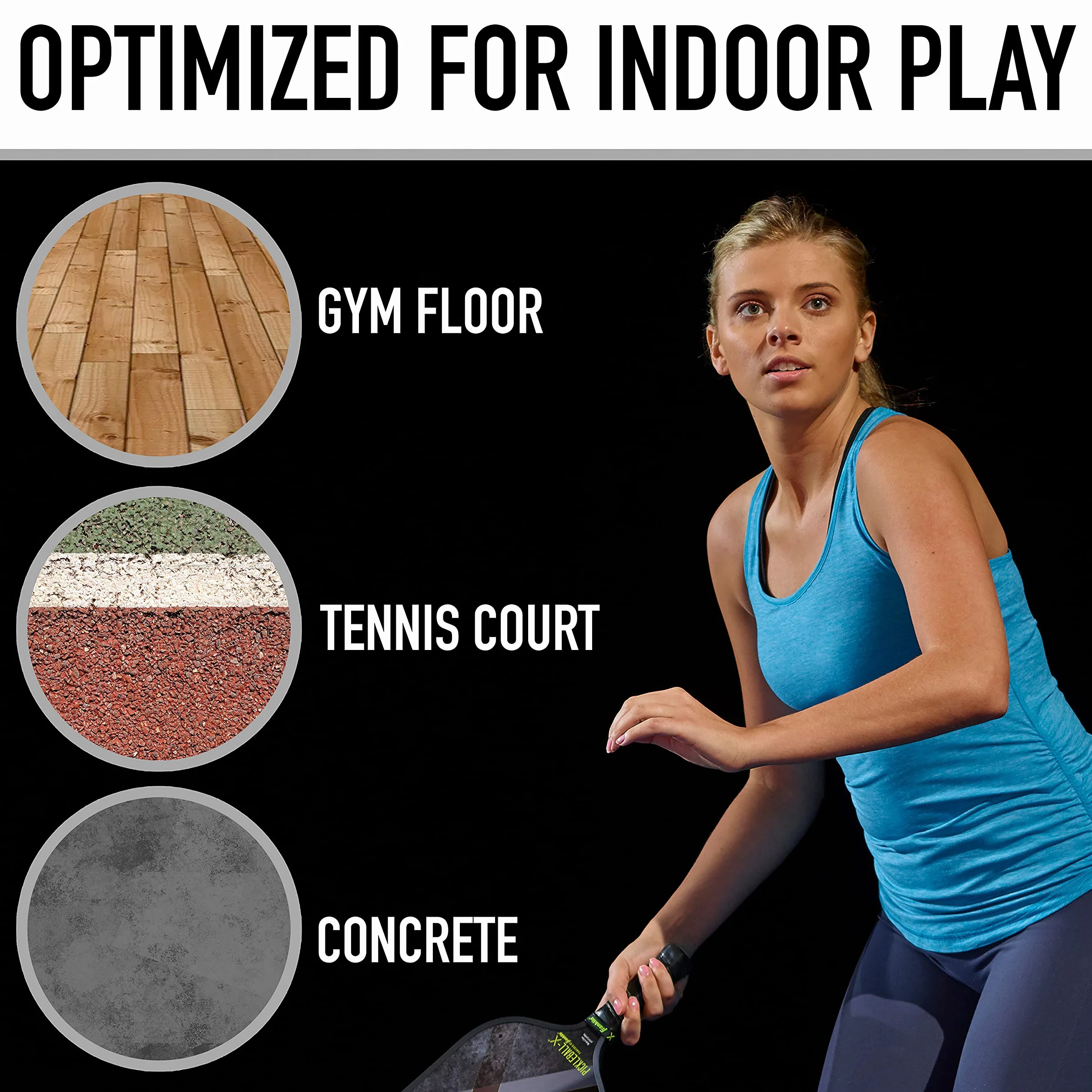 Franklin Sports X-26 Indoor Pickleballs - piłki do pickleballa halowego - USA Pickleball (USAPA) zatwierdzone piłki turniejowe - 12 sztuk wewnątrz pickleballs - żółte