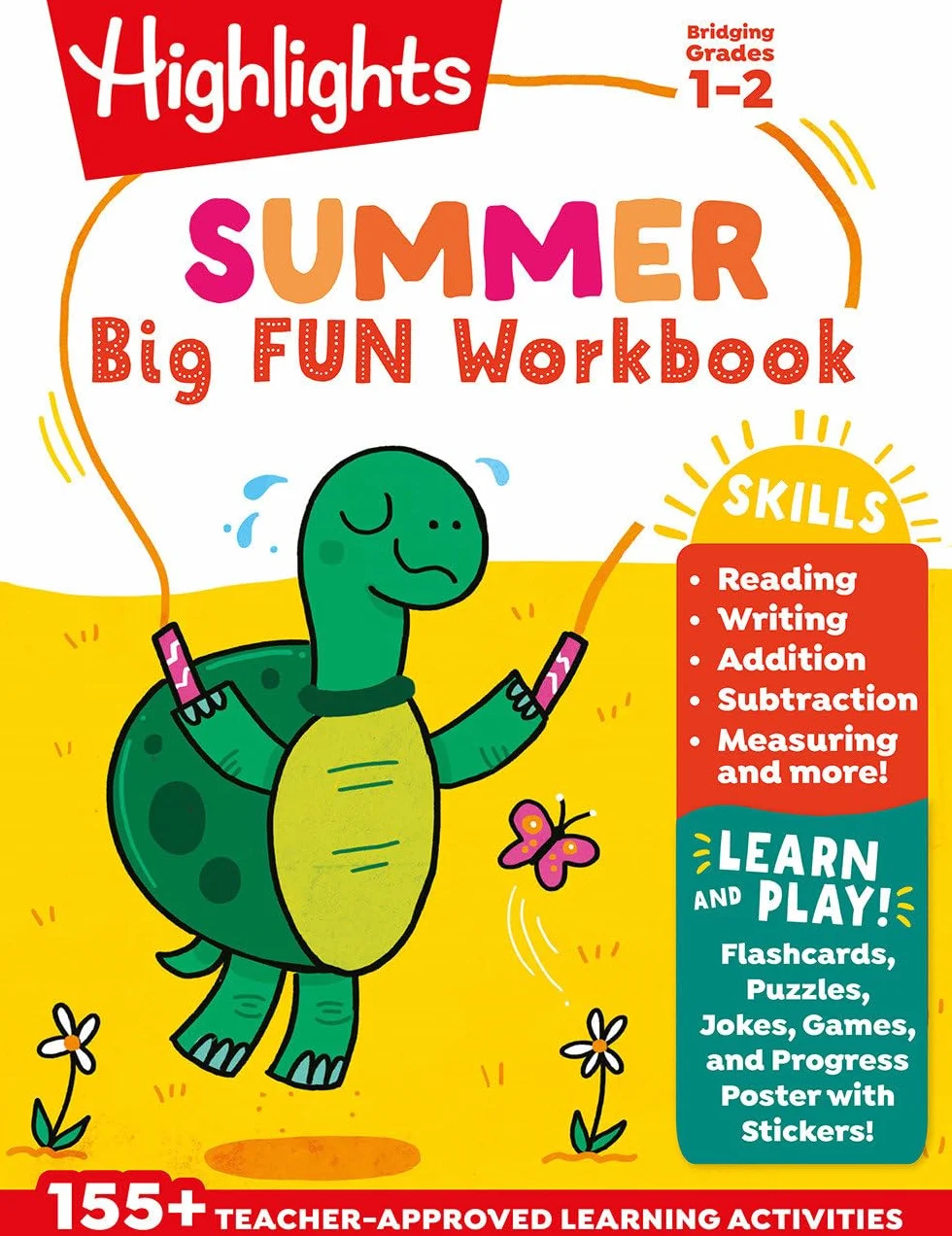 Summer Big Fun Workbook Bridging Grades 1 & 2: Summer Before Second Grade Prep Workbook for Spelling, Reading Comprehension, Language Arts and More