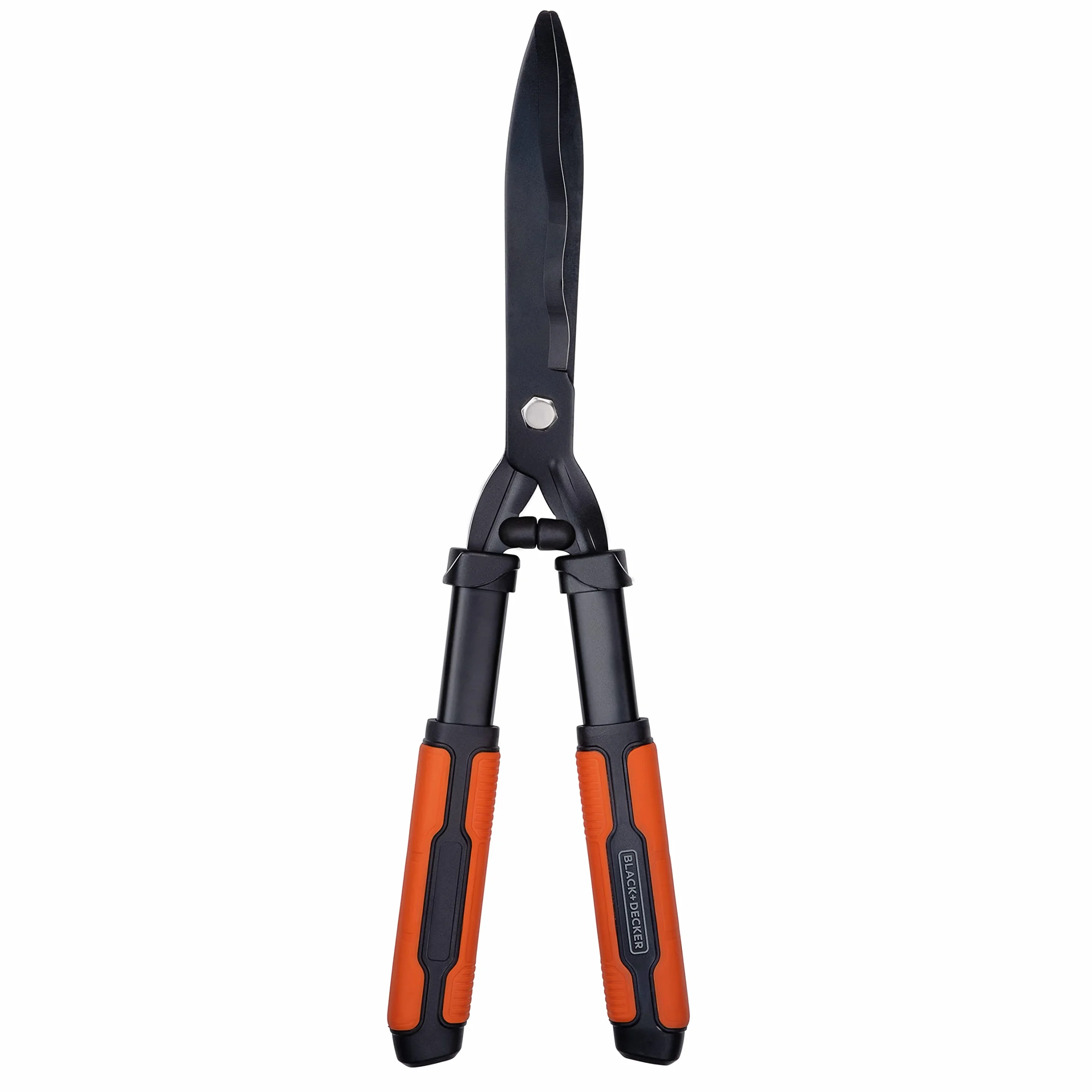 BLACK+DECKER Nożyce do żywopłotu – ząbkowane ostrza stalowe – 53 cm – czarne/pomarańczowe