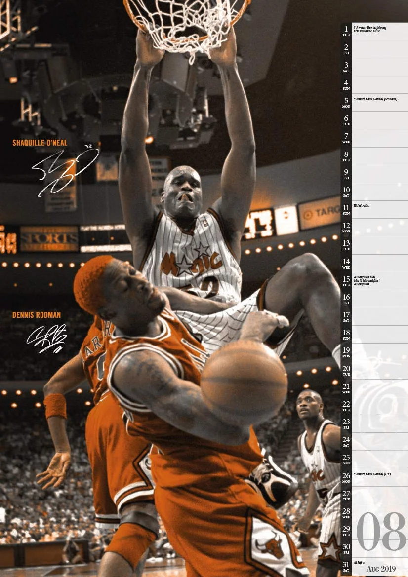 Basketball Legends 2019 Calendar