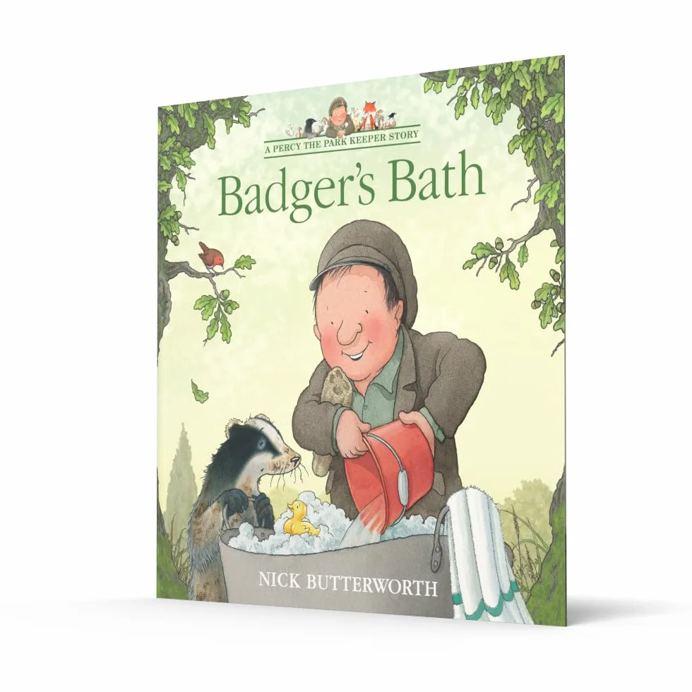 Badger’s Bath: A funny illustrated children’s picture book about Percy the Park Keeper from the bestselling creator of One Snowy Night