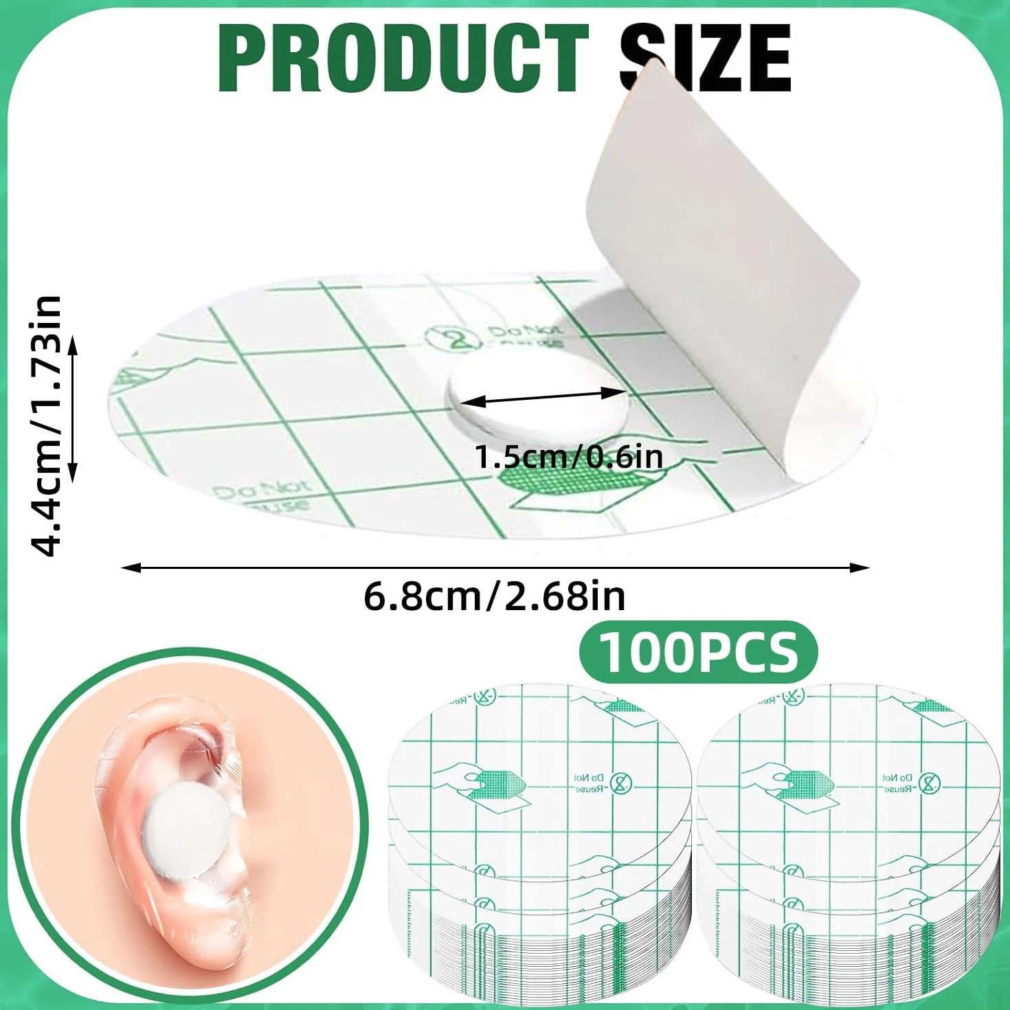 Wodoszczelne ochraniacze na uszy dla dzieci 6,8 x 4,4 cm do kąpieli pływania