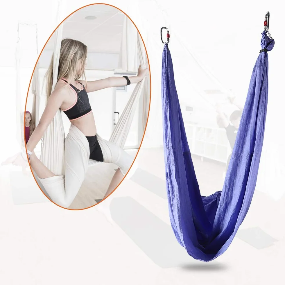 Inversion Swing Sling Yoga Hamak Powietrza Antygrawitacyjny Fitness Elegancki Fiolet