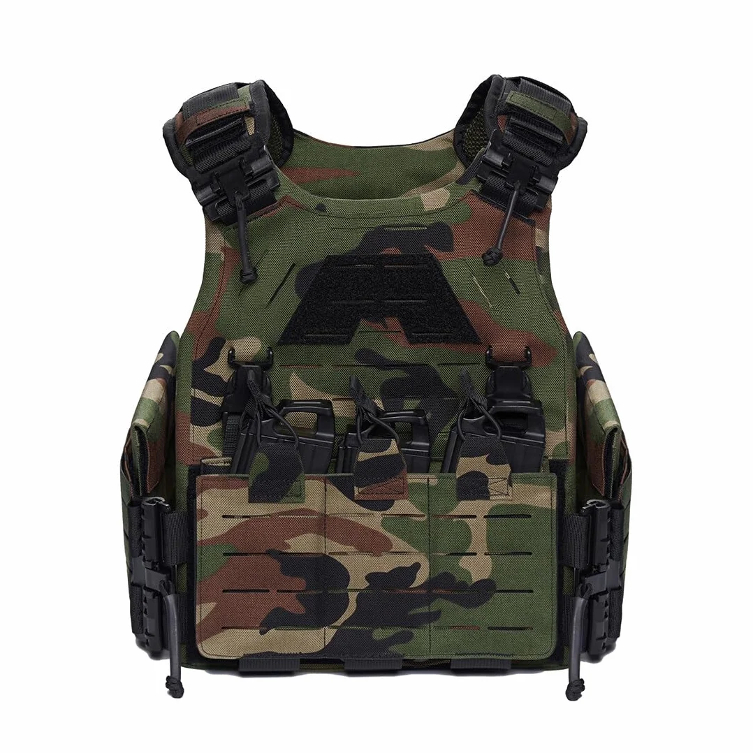SKLL Kamizelka taktyczna MOLLE lekka wielofunkcyjna odpinana szybko odpinana kamizelka taktyczna wojskowa kamizelka bojowa outdoorowa airsoft kamizelka nośna dla fanów wojska, gra w paintball