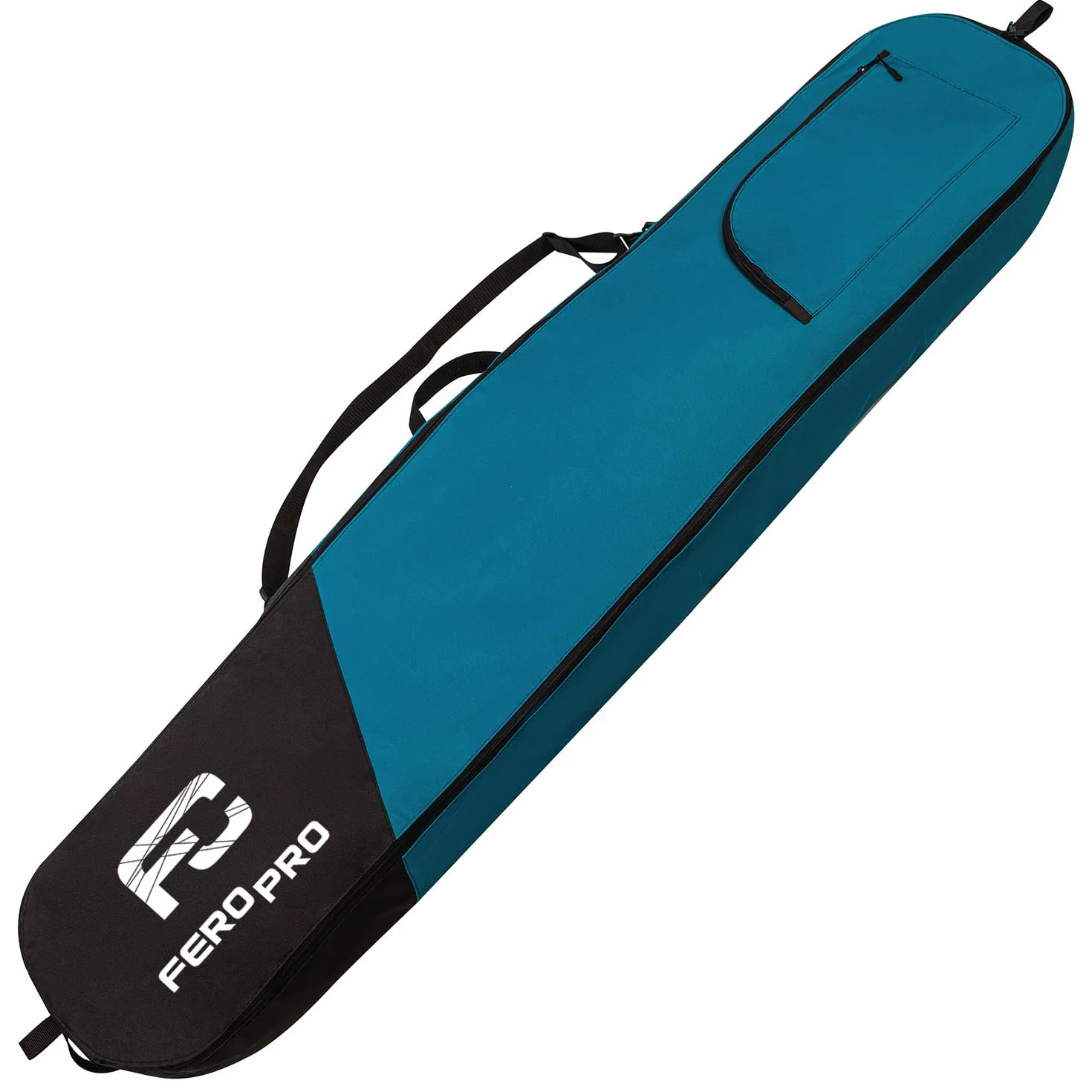 Ferocity Premium torba snowboardowa Board Bag pokrowiec 170 cm z wodoodpornego poliestru z paskiem do noszenia i paskiem na ramię, ciemnoniebieska, granatowy