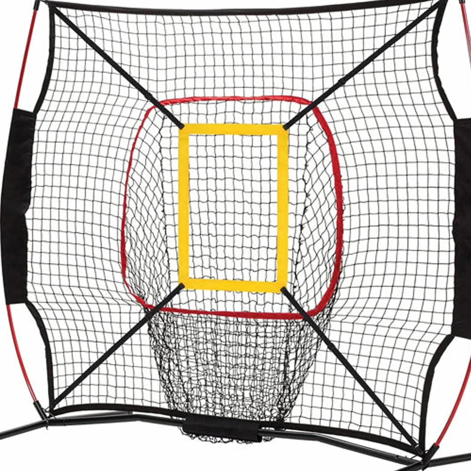 Cel Strike Zone Przenośny Regulowany Sprzęt Treningowy Baseball Softball Tarcza do Rzucania do Odbijania (YELLOW)