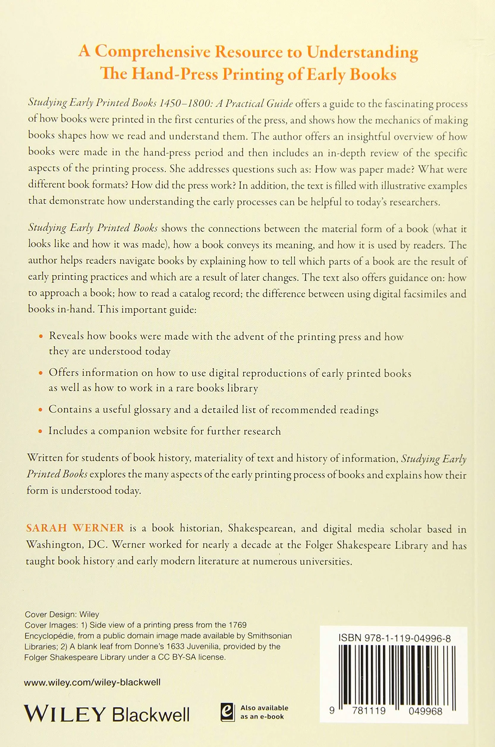 Studying Early Printed Books, 1450-1800: A Practical Guide
