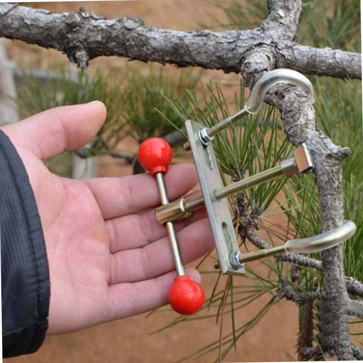 INOOMP 4kawałki Narzędzie Do Formowania Bonsai z Regulatorem Gałęzi Wykonane z Trwałego Żelaza Łatwe Obsłudze Poprawia Efektywność Pracy Ogrodzie