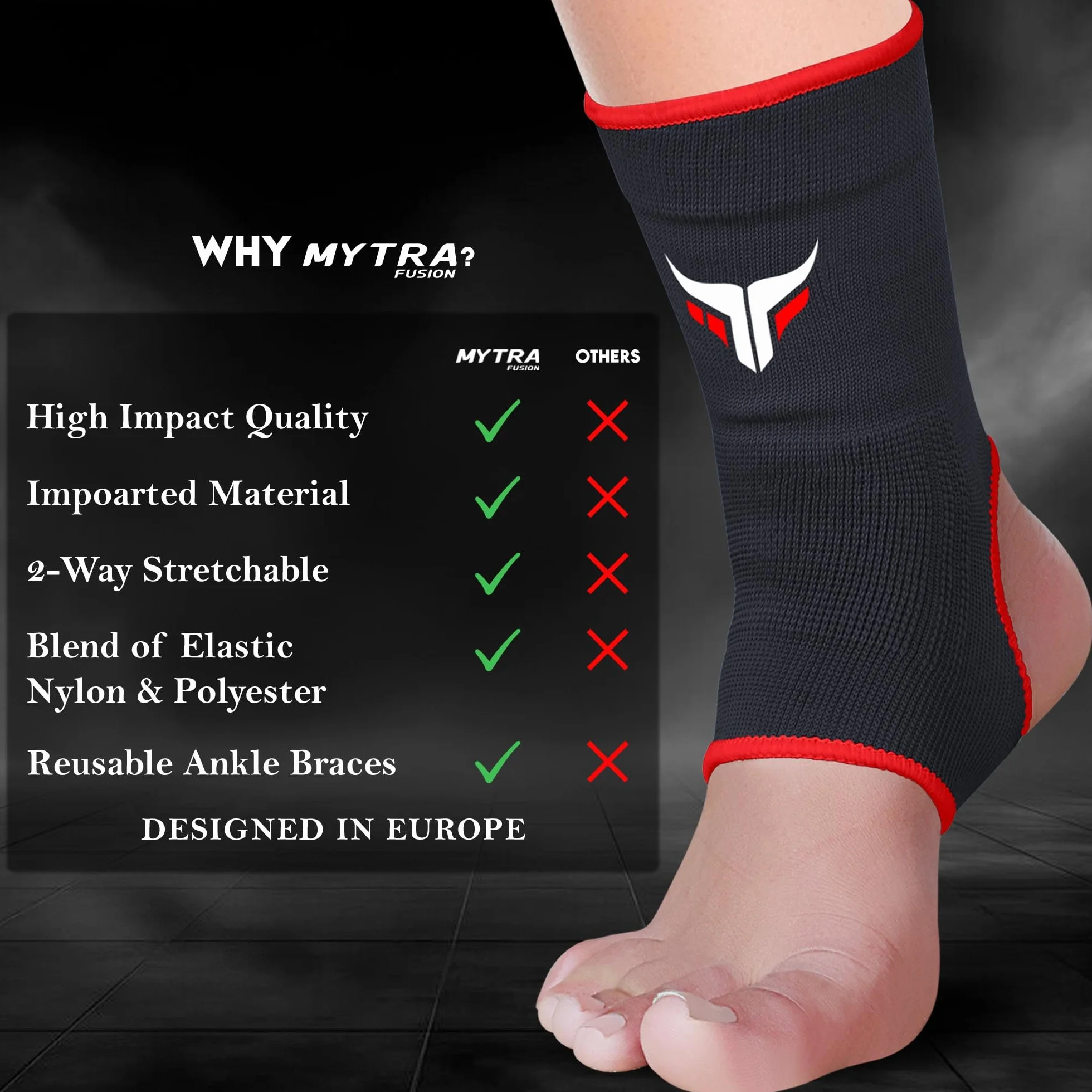 Mytra Fusion Orteza stawu skokowego stabilizator sportowy do MMA muay thai kickboxingu