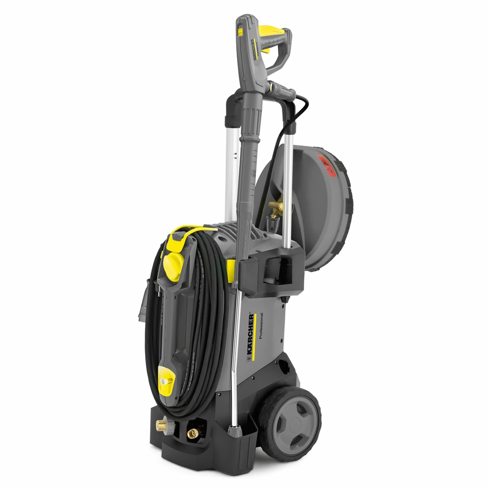 Kärcher urządzenie wysokociśnieniowe HD 5/15 C Plus + FR Classic, ciśnienie robocze: 150 bar, wydajność: 500 l/h, waga: 27,8 kg, wąż: 10 m, pistolet, dysza rotacyjna, myjka powierzchniowa. Zimna woda