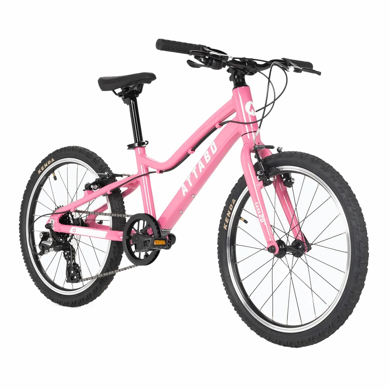 ATTABO Rower dziecięcy Ease 20" lekki trwały niski zwis ergonomiczna kierownica BMX Shimano Altus akcesoria bezpieczeństwa