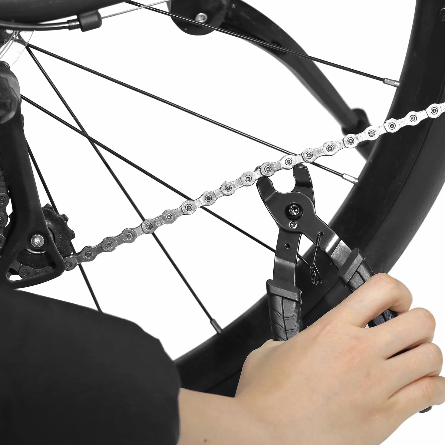 QWORK Narzędzie do demontażu ogniw łańcucha rowerowego 6-12 prędkości szosowy MTB