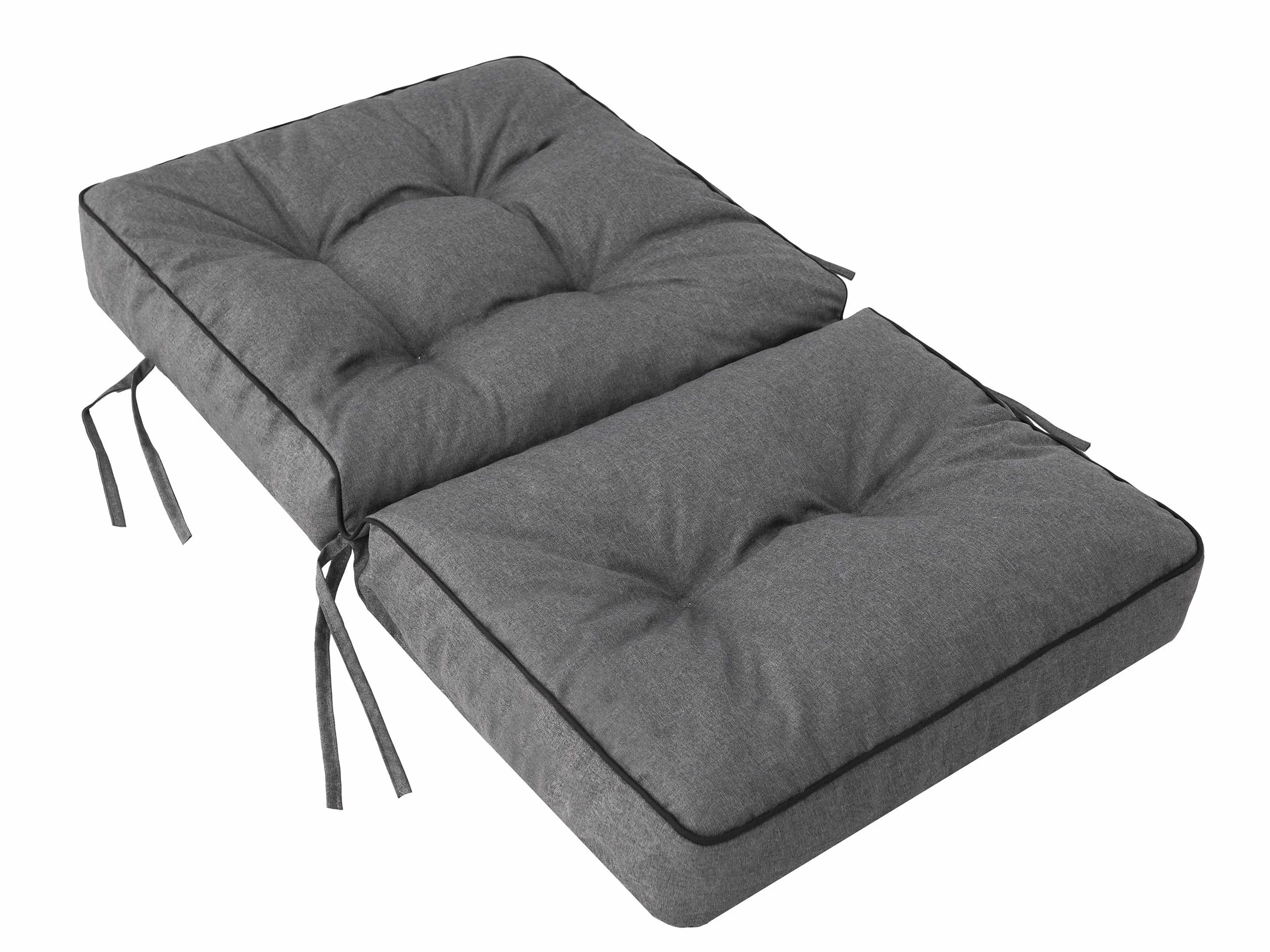 Poduszka na ławkę ogrodową, huśtawkę ogrodową, modułowa, poduszka na krzesło, szerokość 180 cm, szara