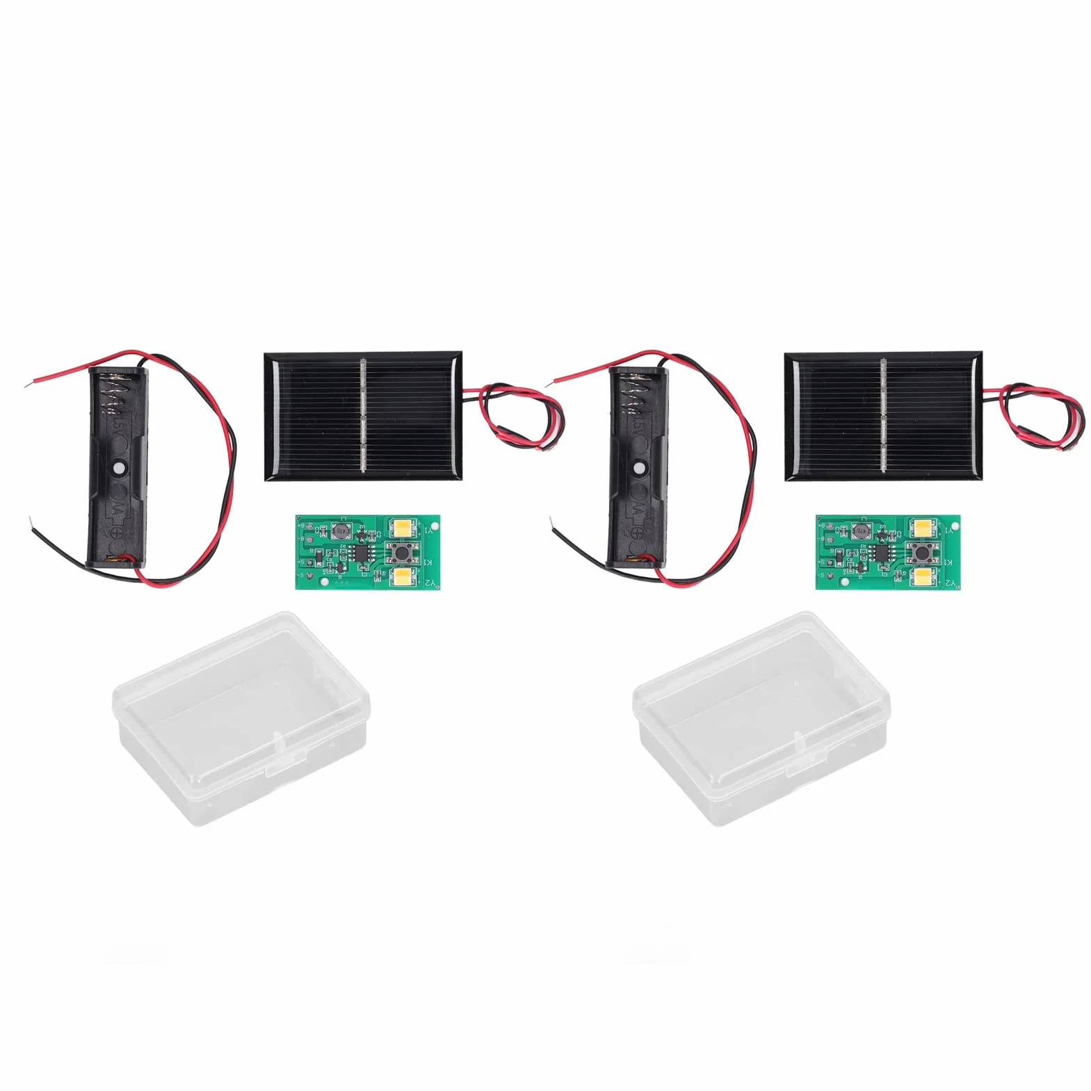 Zestaw 2 paneli słonecznych do ogrodu, oświetlenia ulicznego, akumulator NiMH 1,2 V, 8 lampek LED