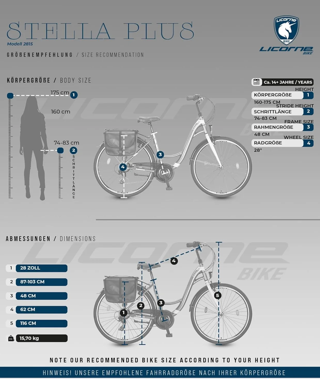 Licorne Bike Stella Plus City Bike rower miejski 26 28 cali aluminiowy 21 przerzutek